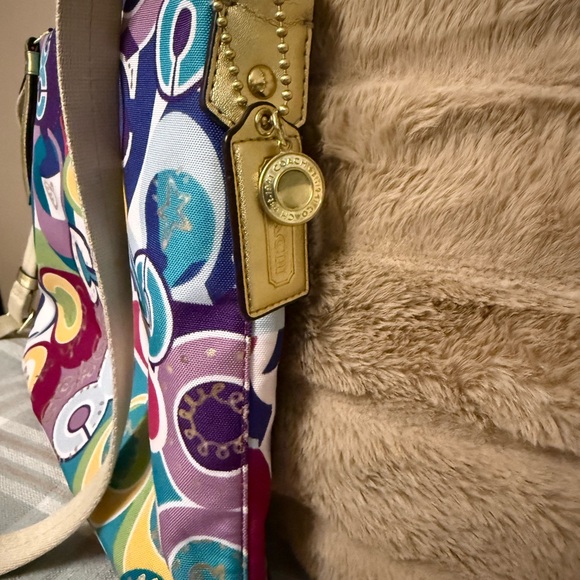 ✨Coach Poppy Pop C Graffiti Crossbody Bag - Multicolor Y2K Canvas✨ - Picture 4 of 4